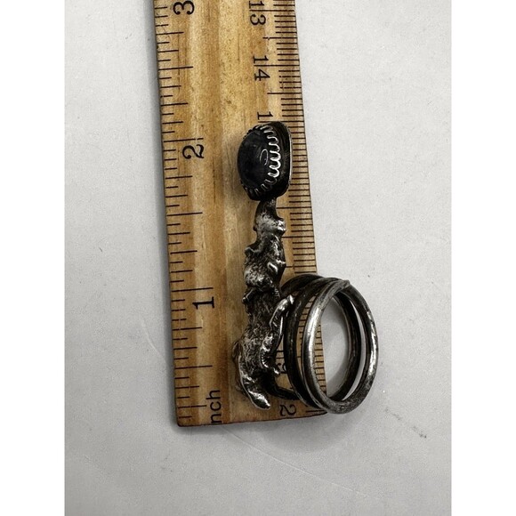 Artisan Handcrafted Tanzanite Ring Size 6.25 Adjustable Sterling Silver Unique - Picture 14 of 15